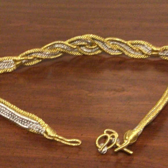 Gold and Silver woven Flexible whimsical fairy stylish belt with hook closure